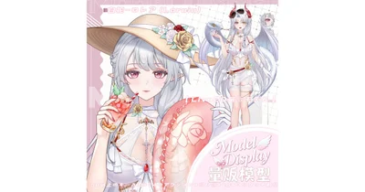 VTuber-модель Loreia: Белая змея в купальнике